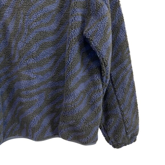 Paul Smith Sherpa Full Zip Jacket Blue/Black Zebra Print Size M - Picture 13 of 14